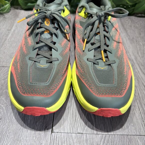 Hoka One One Speedgoat 5 Men HOKA Speedgoat 5 Thyme/Fiesta Cushioned Trail Running Shoes Men’s US Size 12 D